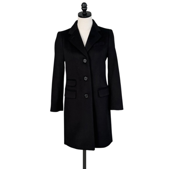 J Crew Nello Gori Wool Peacoat in Black | PETITE 2 - Picture 2 of 10